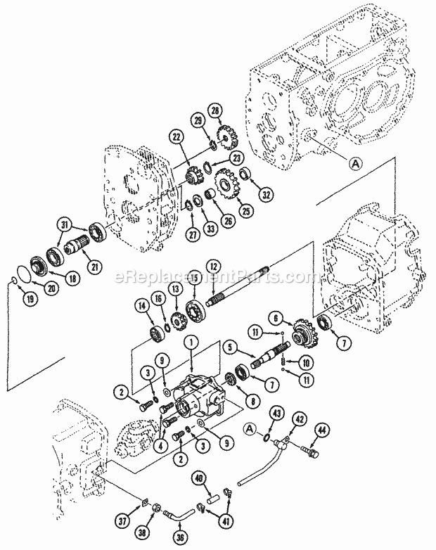 Mfd Pto Diagram and Parts List for 544-434D100, 545-434D100, 546-434D100 Cub Cadet Lawn Tractor